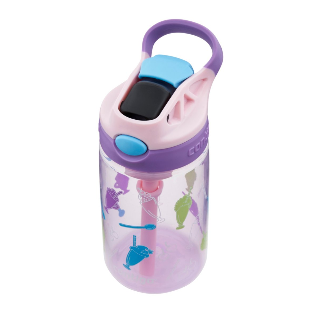 Contigo Easy Clean AUTOSPOUT™ Kids Water Bottle, 420 ml (Strawberry Shakes)